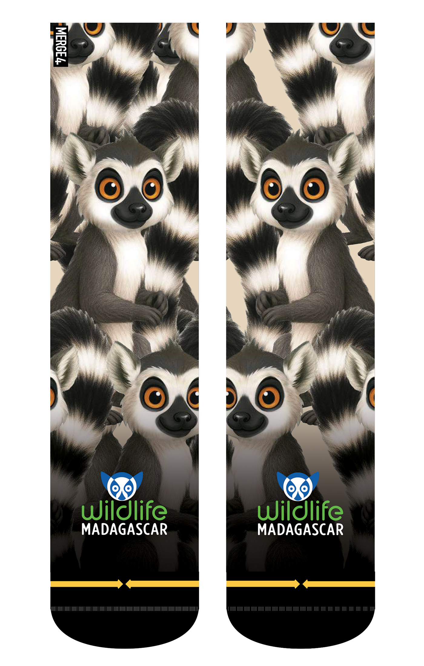 Ring-tailed Lemur Socks