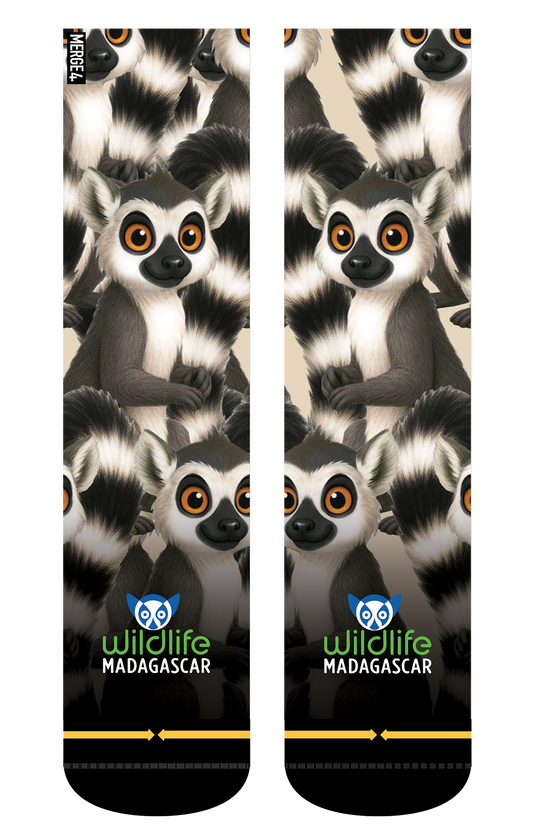 Ring-tailed Lemur Socks
